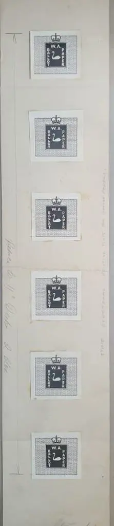 1940's "W.A. BALLOT PAPER" Photographic b&w proofs ... Image 1++