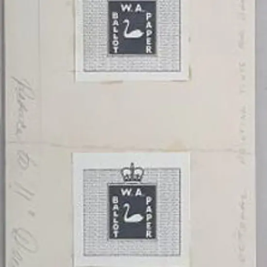 1940's "W.A. BALLOT PAPER" Photographic b&w proofs ...