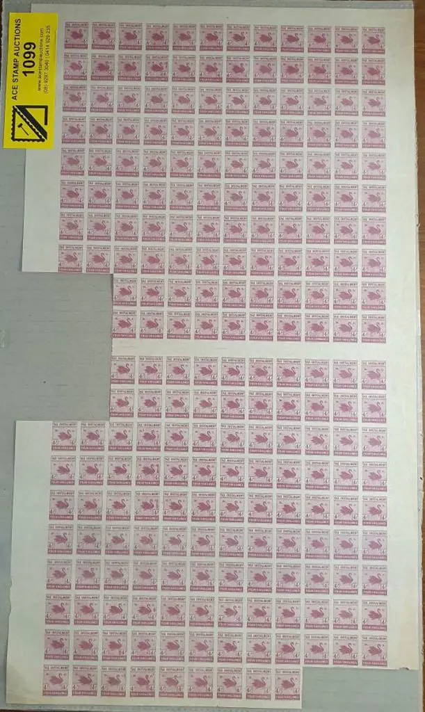 1940 4/- deep carmine "W.A. TAX INSTALMENT FOUR ... Image 1++
