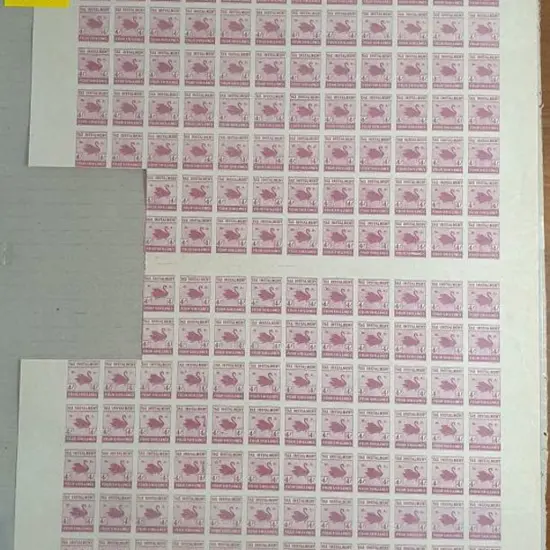 1940 4/- deep carmine "W.A. TAX INSTALMENT FOUR ...