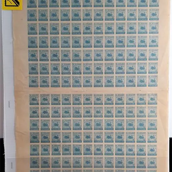 1940 5/- greenish-blue "W.A. TAX INSTALMENT FIVE ...
