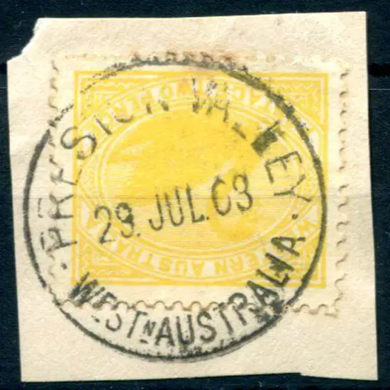 Preston Valley D27 on 2d yellow swan dated 29 JUL ...
