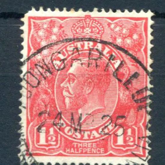 Yoongarillup A30 90% strike on 1½d KGV dated 24 MR ...