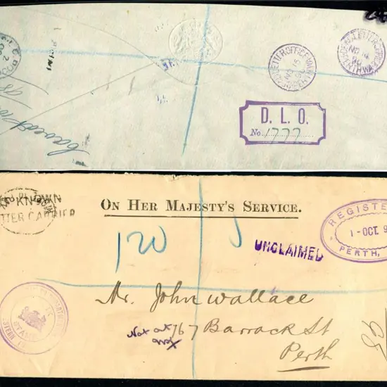 1898 (1st Oct) local OHMS registered cover to ...