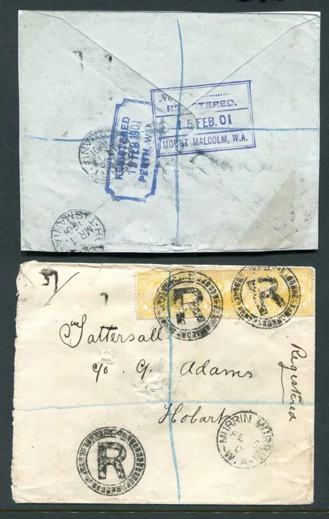 1901 (15th Feb) Registered Tatts cover from Murrin ... Image 1++
