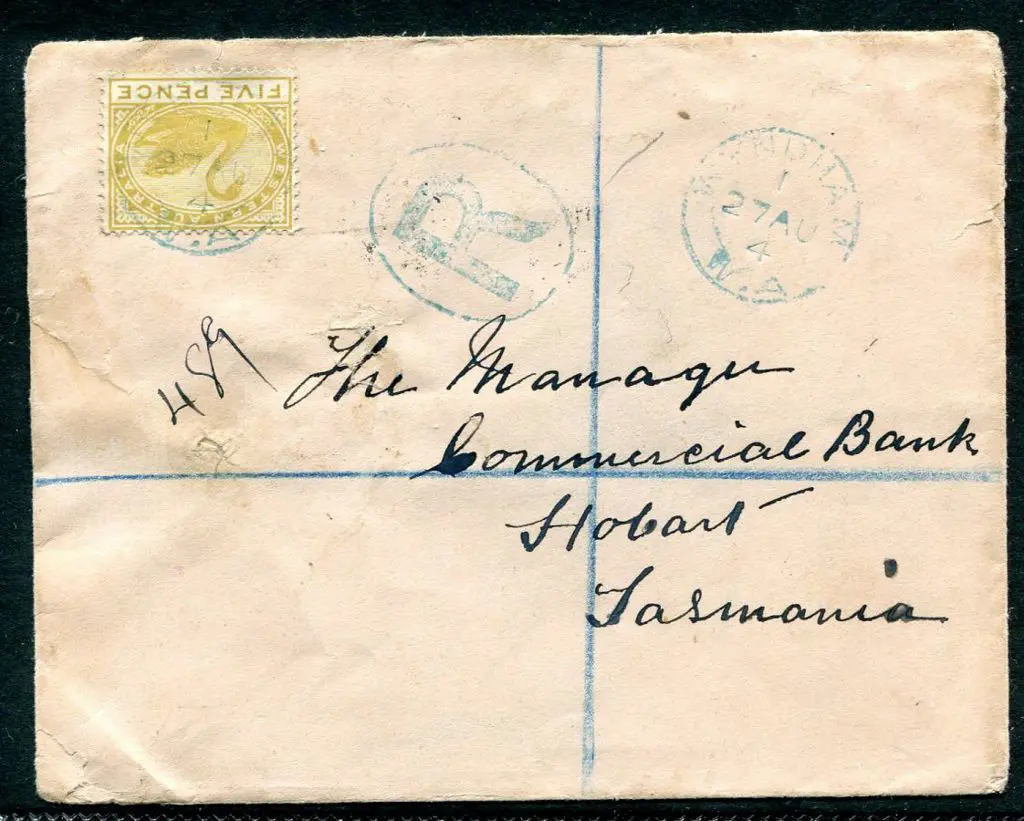 1904 (27th Aug) Wyndham to Commercial bank Hobart, ... Image 1++