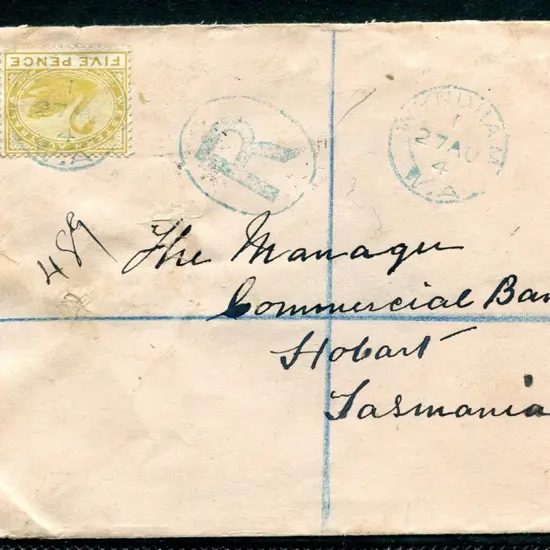 1904 (27th Aug) Wyndham to Commercial bank Hobart, ...
