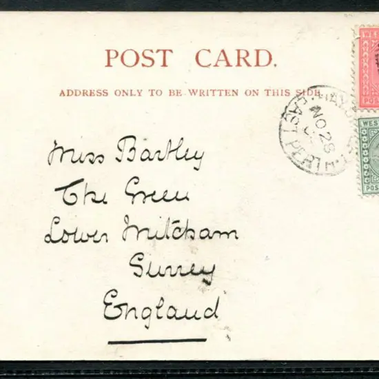 1904 (28th Nov) "Governor's Residence, Perth, WA" ...