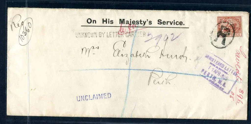 1905 (11th Apr) Registered & returned OHMS cover ... Image 1++