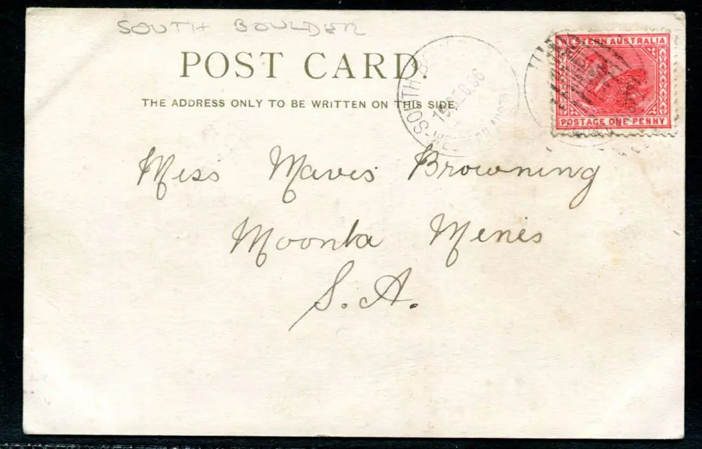 1906 (19th Sep) "Queens Garden, Perth WA" b&w with ... Image 1++