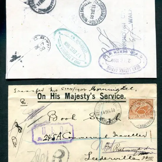 1908 (14th Dec) Registered, Undelivered & Returned ...