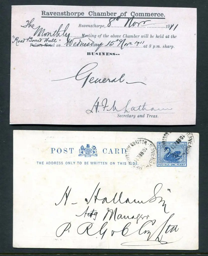 1911 (10th Nov) 1d blue Post Card (PC18) PTPO ... Image 1++