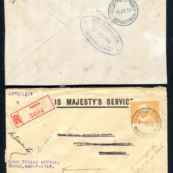 1914 (6th Jul) Perth Registered OHMS Land Titles ...