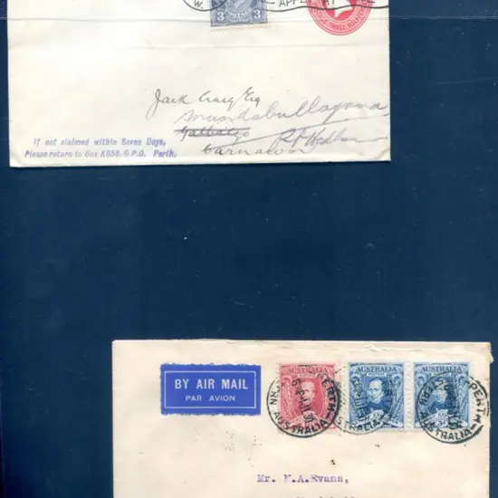 1930 (24th Jun & 1st Jul) Airmail covers from ...