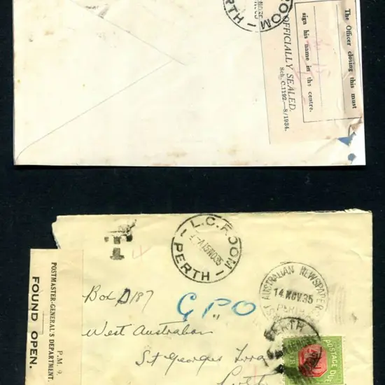 1935 (14th Nov) "West Australian" St Georges Tce, ...