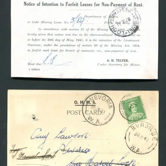 1941 (8th May) " The Mining Act 1904 Notice of ...