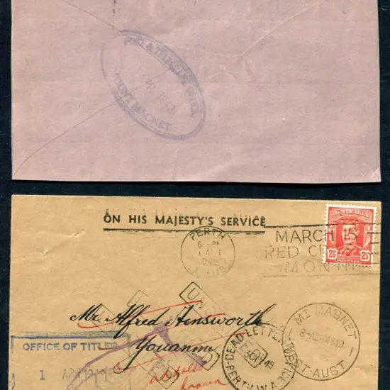 1949 (1st Apr) "POST & TELEGRAPH OFFICE MOUNT ...