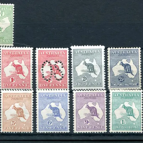½d to 2/- MLH plus ½d wmk inverted & 1d Die I ...