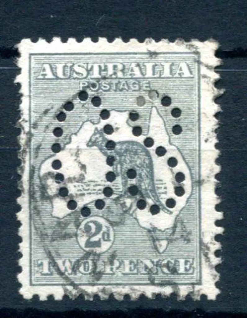 2d grey perfined large "OS" with "Bence for Pence" ... Image 1++