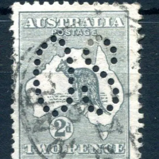 2d grey perfined large "OS" with "Bence for Pence" ...