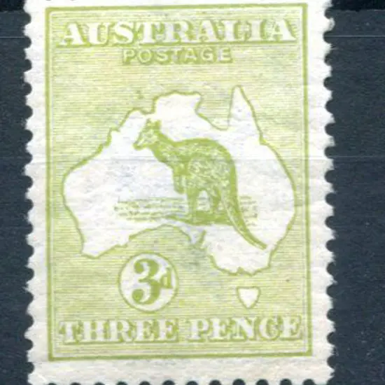 3d pale olive-green Die II with "colour flaw west ...