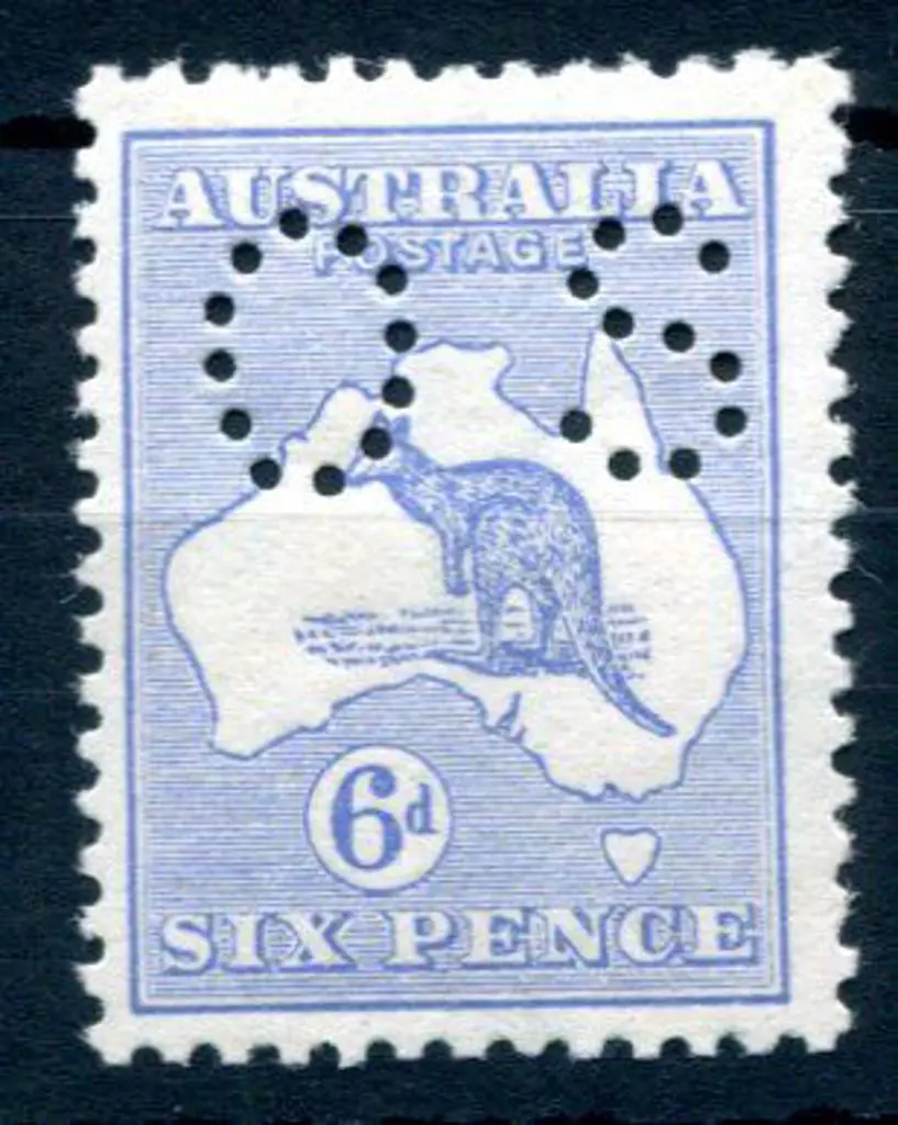 6d ultramarine perfined small "OS". Fresh MUH. ... Image 1++