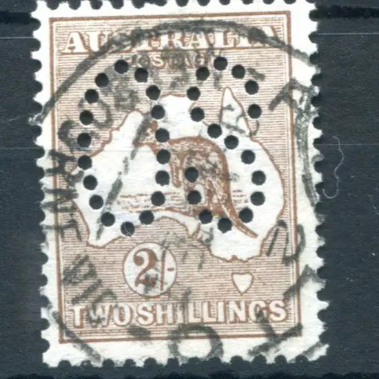 2/- brown, Die II perfined large "OS". Fine used. ...