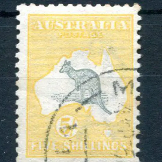 5/- grey & chrome fine used with Melbourne cds. ...