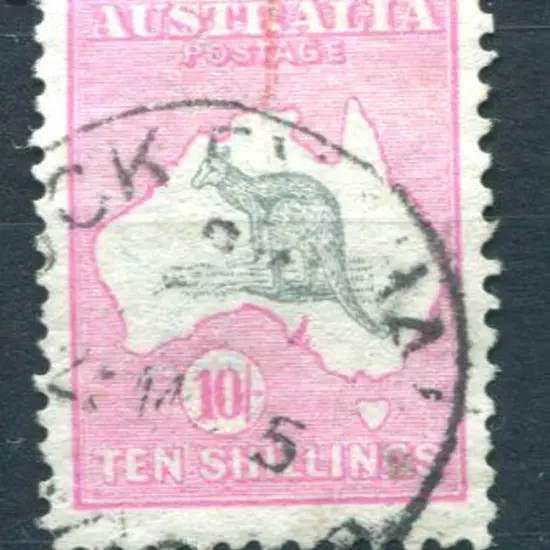 10/- grey & pink. Fine used, centred high with ...
