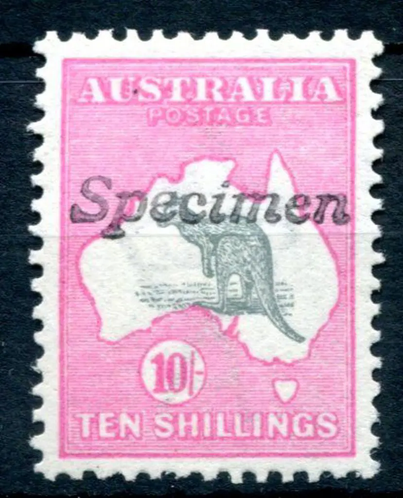 10/- grey & pink ovptd "Specimen" type A. Fresh ... Image 1++