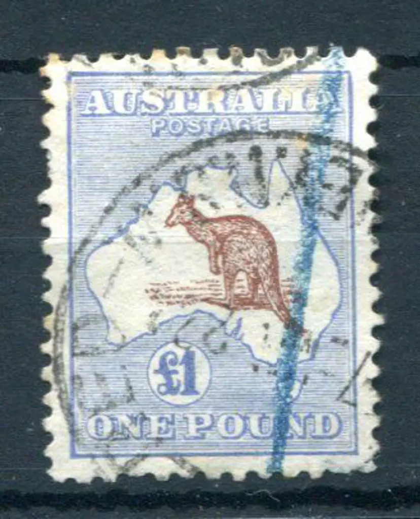 £1 red brown & blue used by Registered Sydney MR ... Image 1++