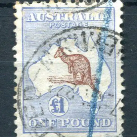 £1 red brown & blue used by Registered Sydney MR ...