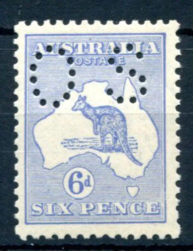 6d ultramarine perfined "OS". Superb MUH. ACSC ... Image 1++