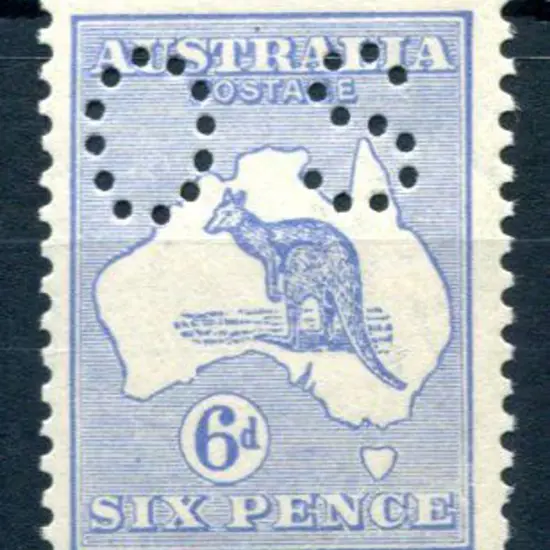 6d ultramarine perfined "OS". Superb MUH. ACSC ...