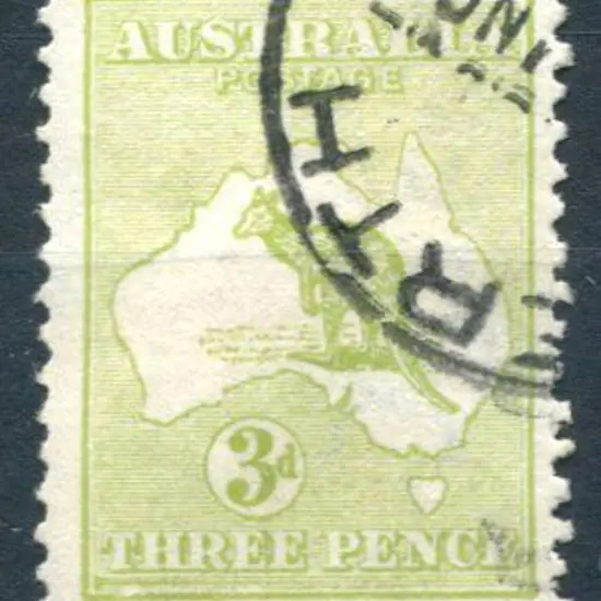 3d pale olive green with "white flaw under three" ...