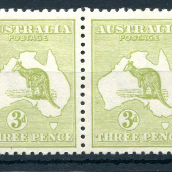 3d pale olive-green Die II/I pair. Fine MVLH. ACSC ...