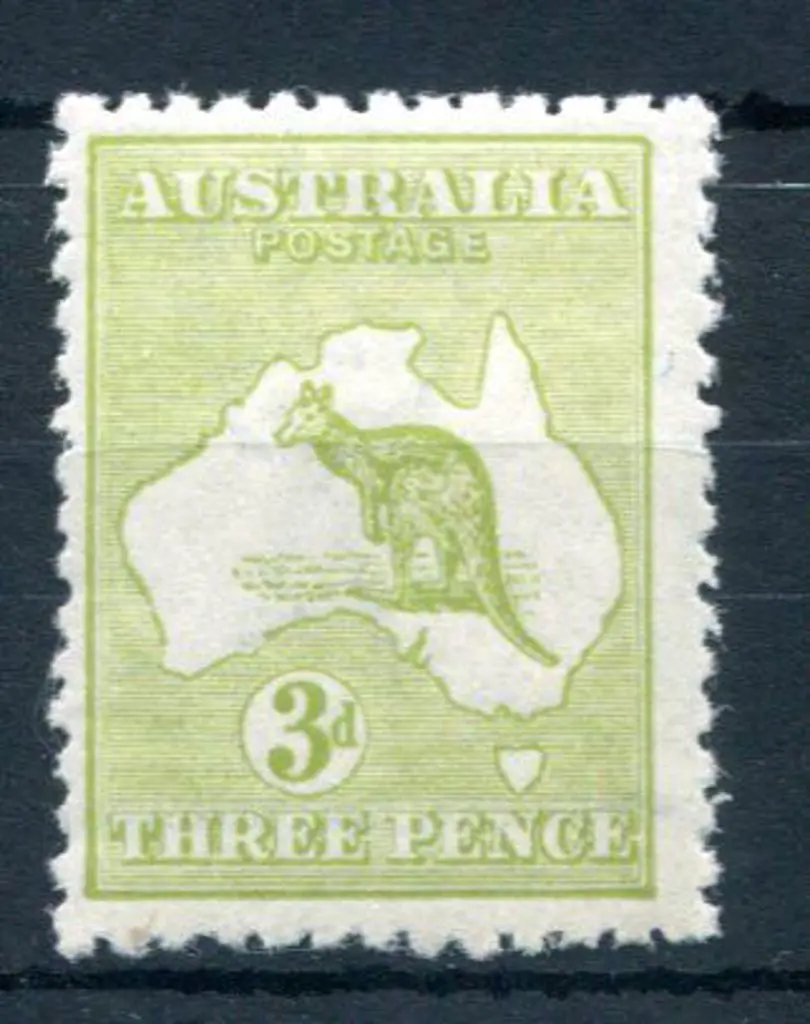 3d pale olive-green Die IIb. MUH. SG 37e, ACSC ... Image 1++