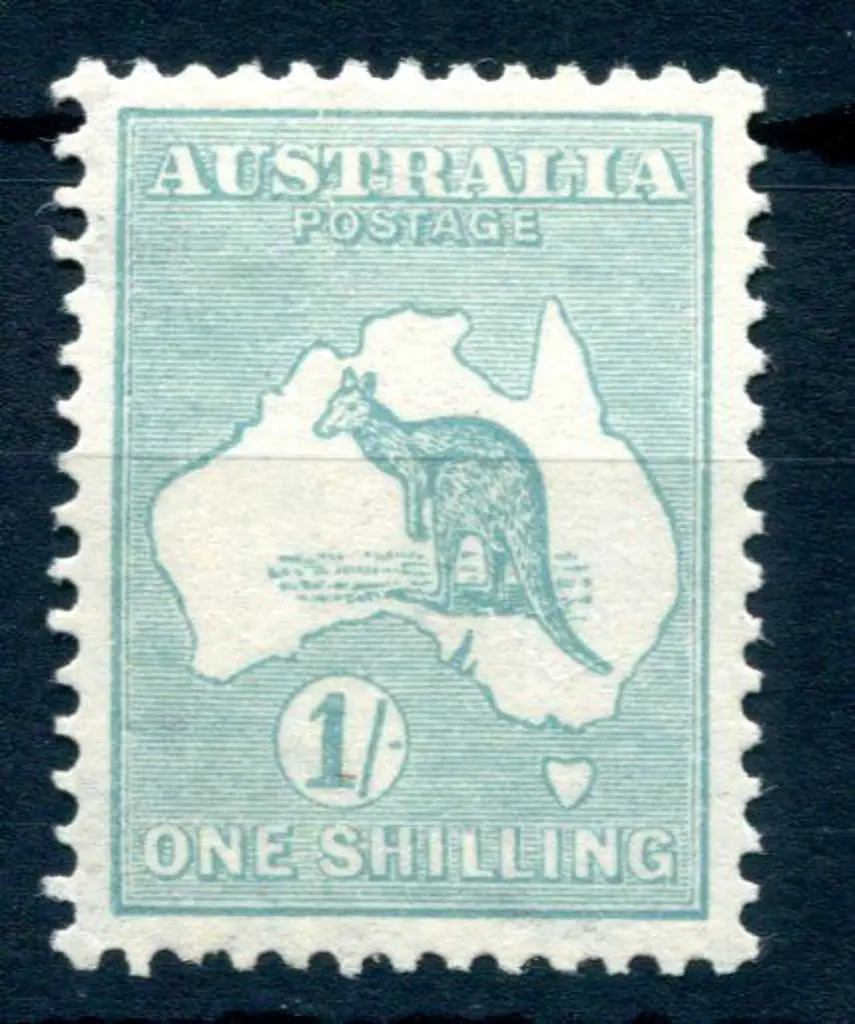 1/- blue-green with sideways wmk. MVLH & well ... Image 1++