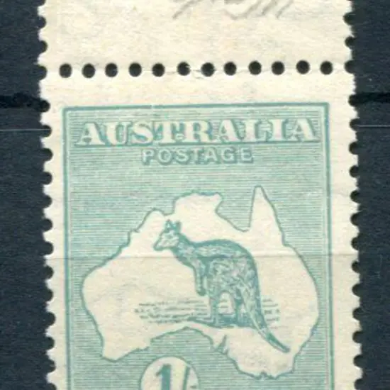 1/- blue-green Die IIb with sideways wmk & top ...