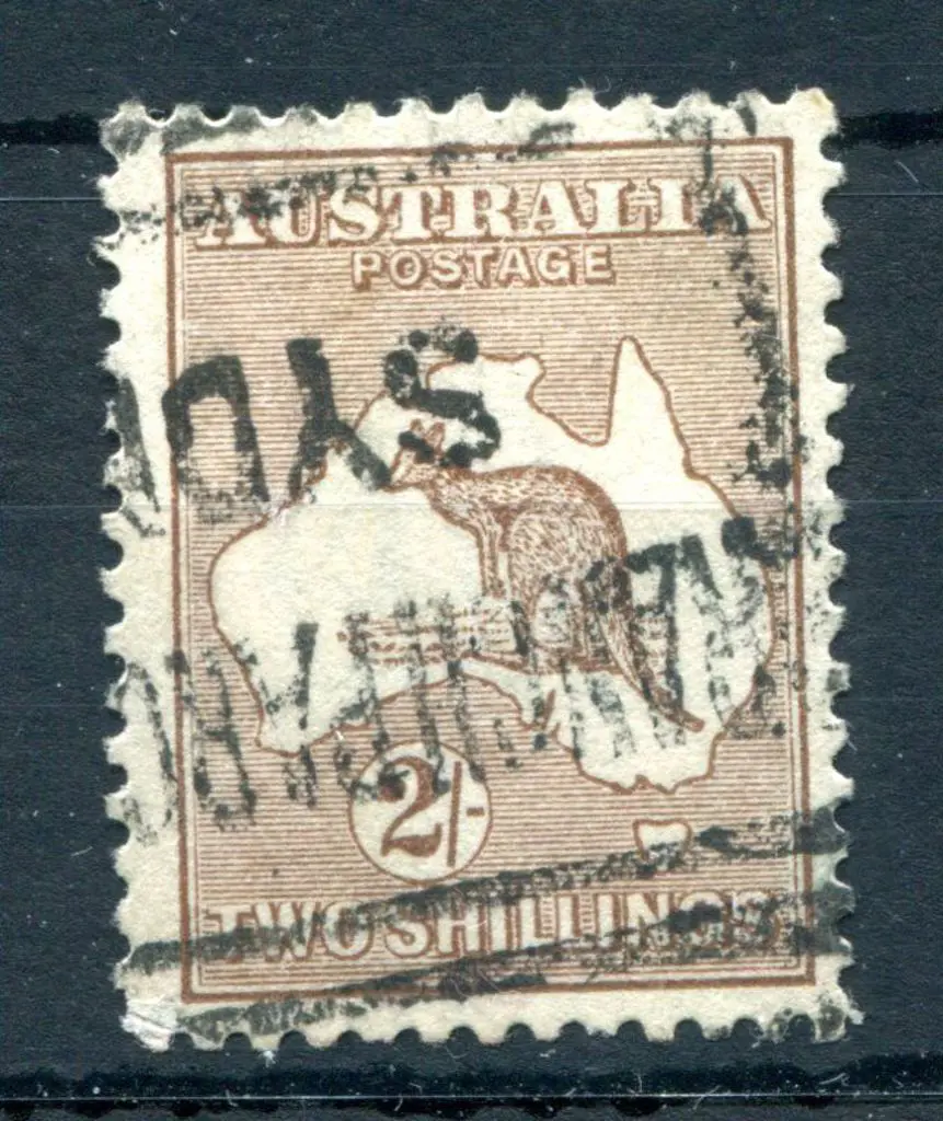 2/- brown with inverted wmk. Postally used with ... Image 1++