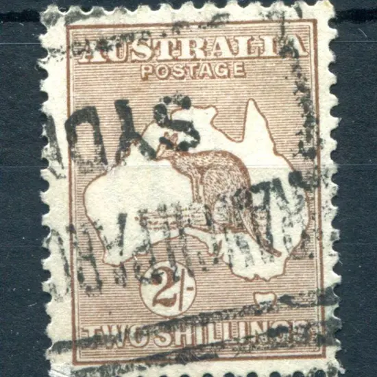 2/- brown with inverted wmk. Postally used with ...