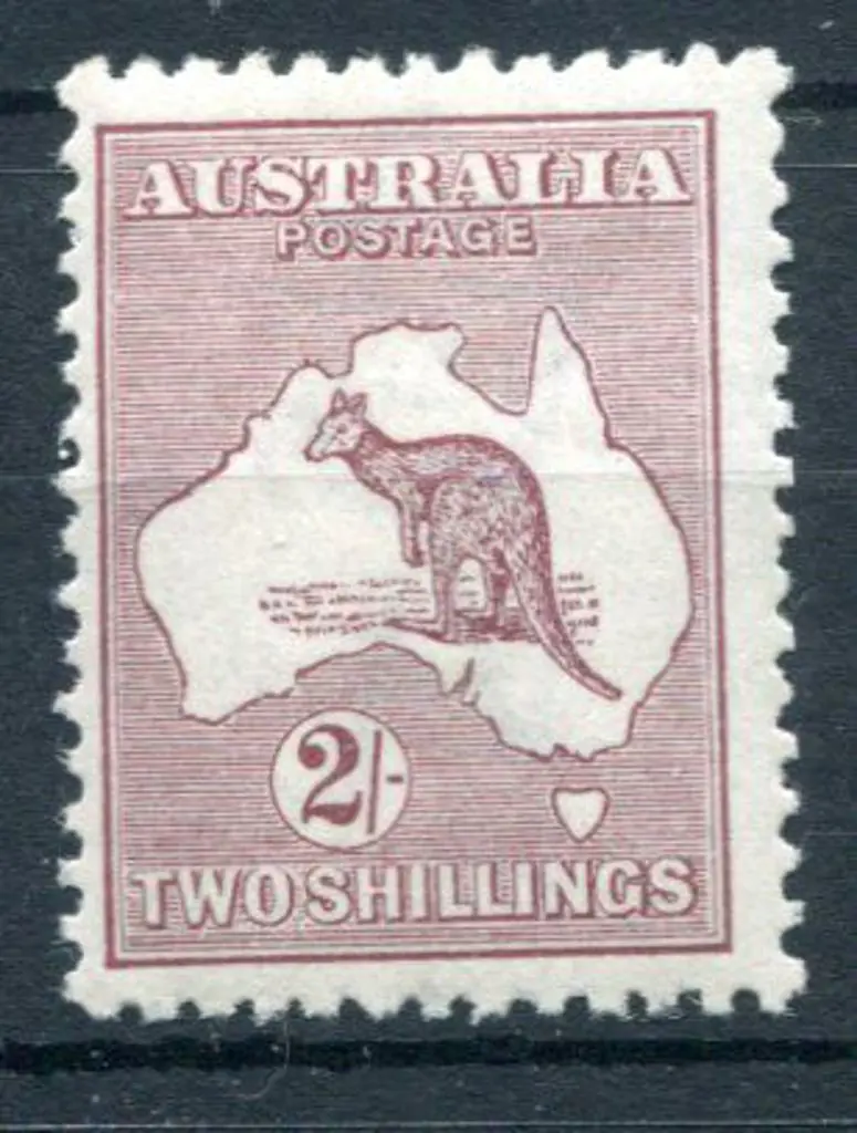 2/- maroon. MUH, centred left. ACSC 38A, Cat. $750 Image 1++
