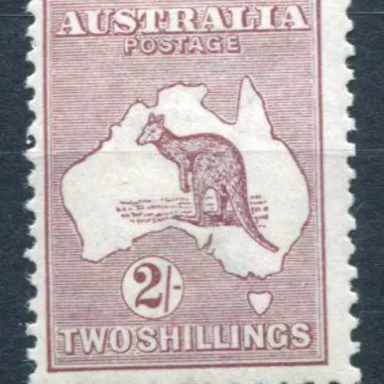 2/- maroon. MUH, centred left. ACSC 38A, Cat. $750
