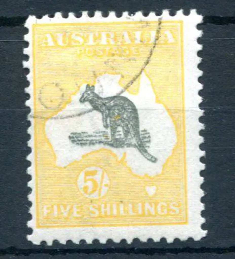5/- grey-black & chrome. CTO, centred top left. ... Image 1++