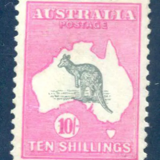 10/- grey & deep aniline pink. Superb MUH with BPA ...
