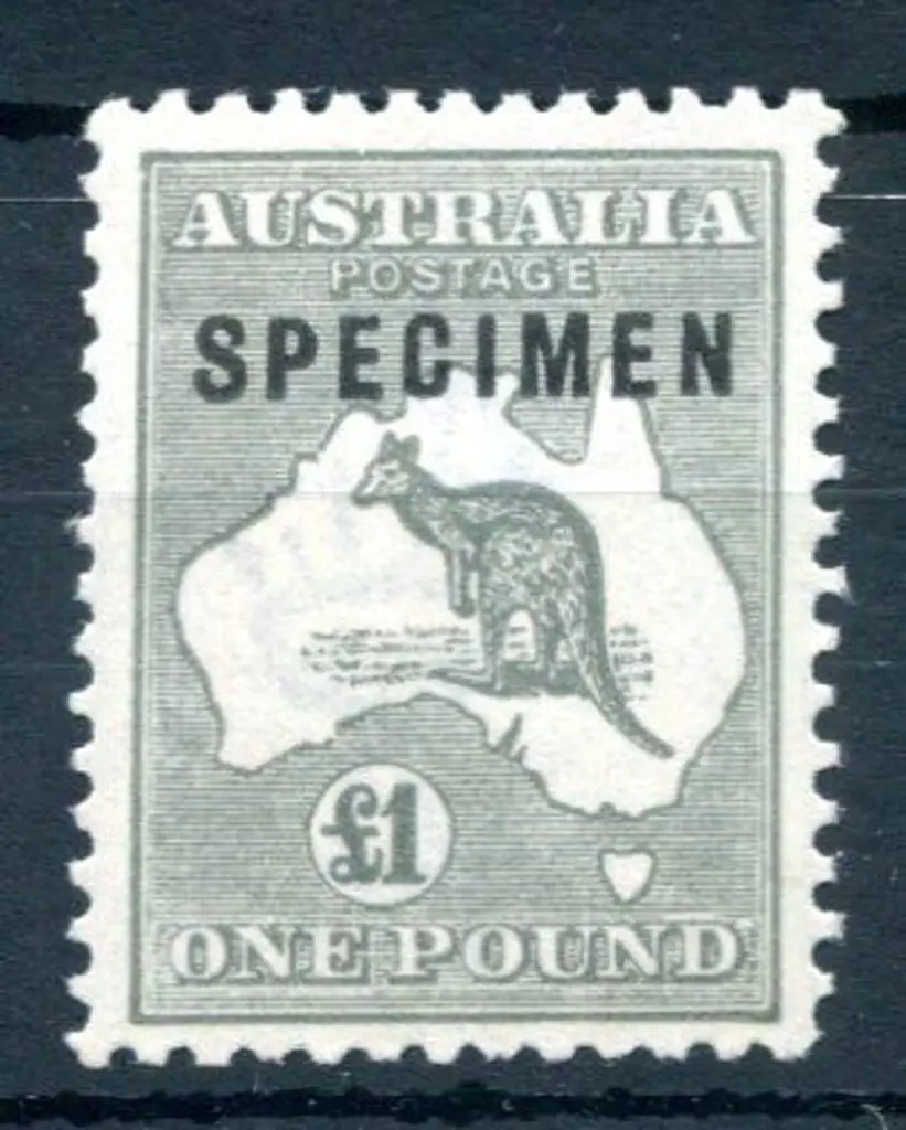 £1 deep grey ovptd "SPECIMEN" type C. Fresh MUH. ... Image 1++