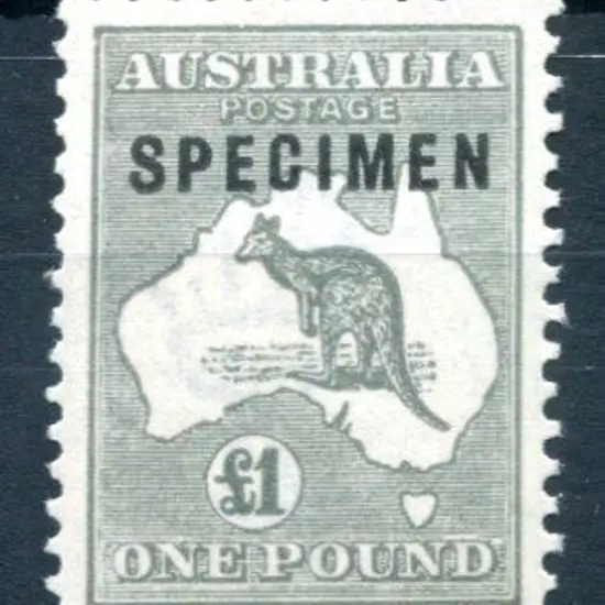 £1 deep grey ovptd "SPECIMEN" type C. Fresh MUH. ...