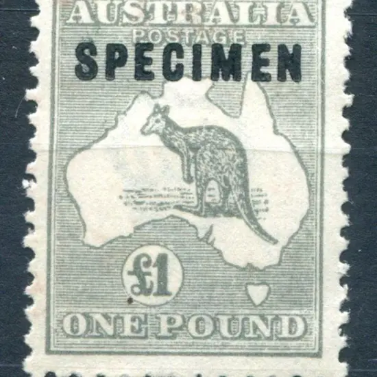 £1 grey ovptd "SPECIMEN" Type C. MLH with hinge ...