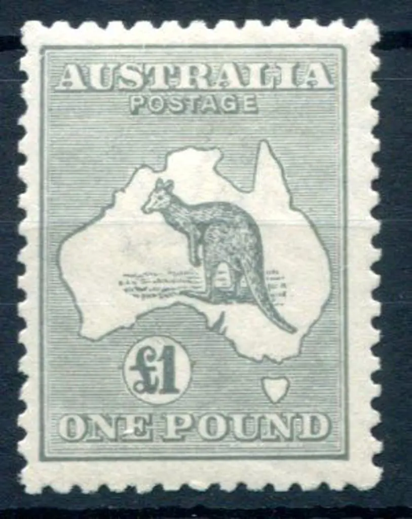 £1 grey. Fine MUH. SG 75, ACSC 53A, Cat. $3750. ... Image 1++