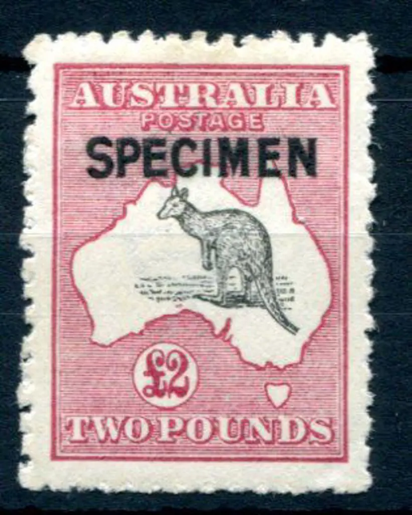 £2 grey-black & crimson ovptd "SPECIMEN" type B ... Image 1++